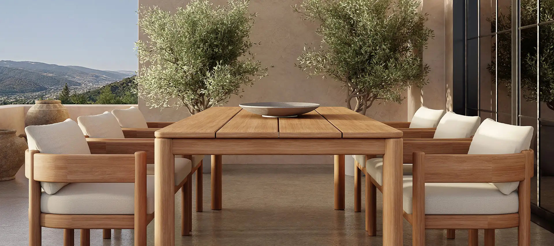outdoor dining set in dubai