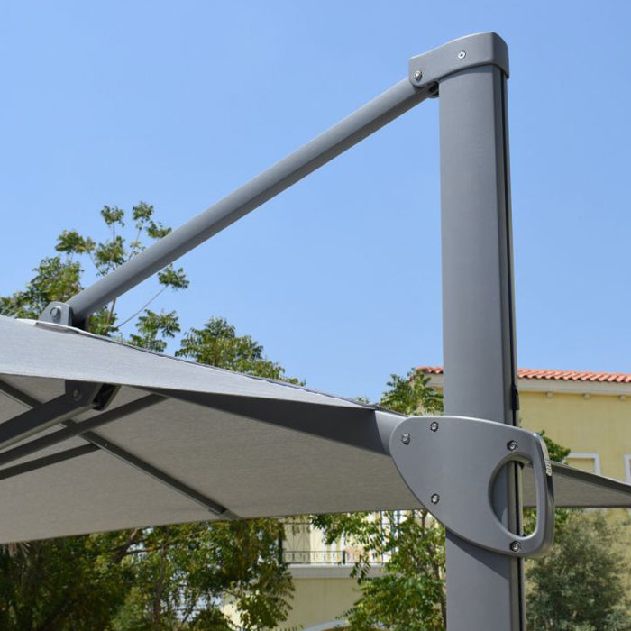 LED rotating Parasol stand Dubai from the side