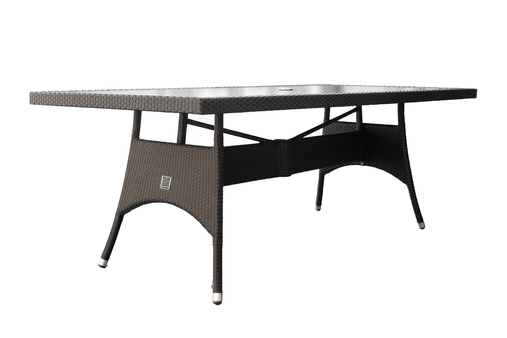 REHAU - BROWN 8 SEAT RECT. DINING TABLE (1MX2M)
