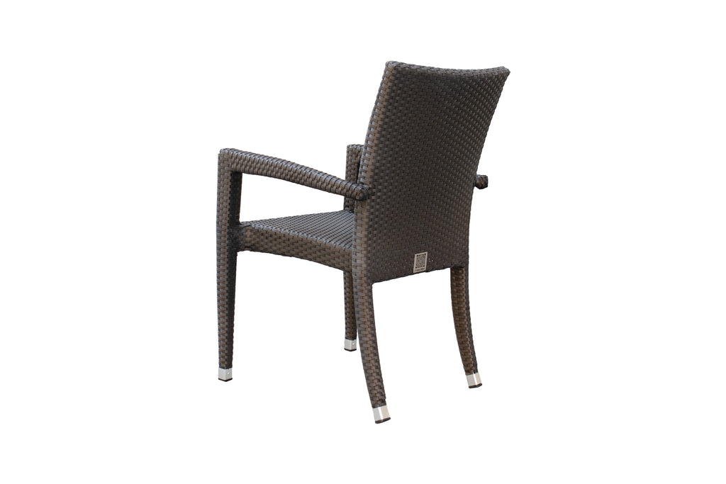 REHAU - BROWN SQUARE STACKING DINING CHAIR