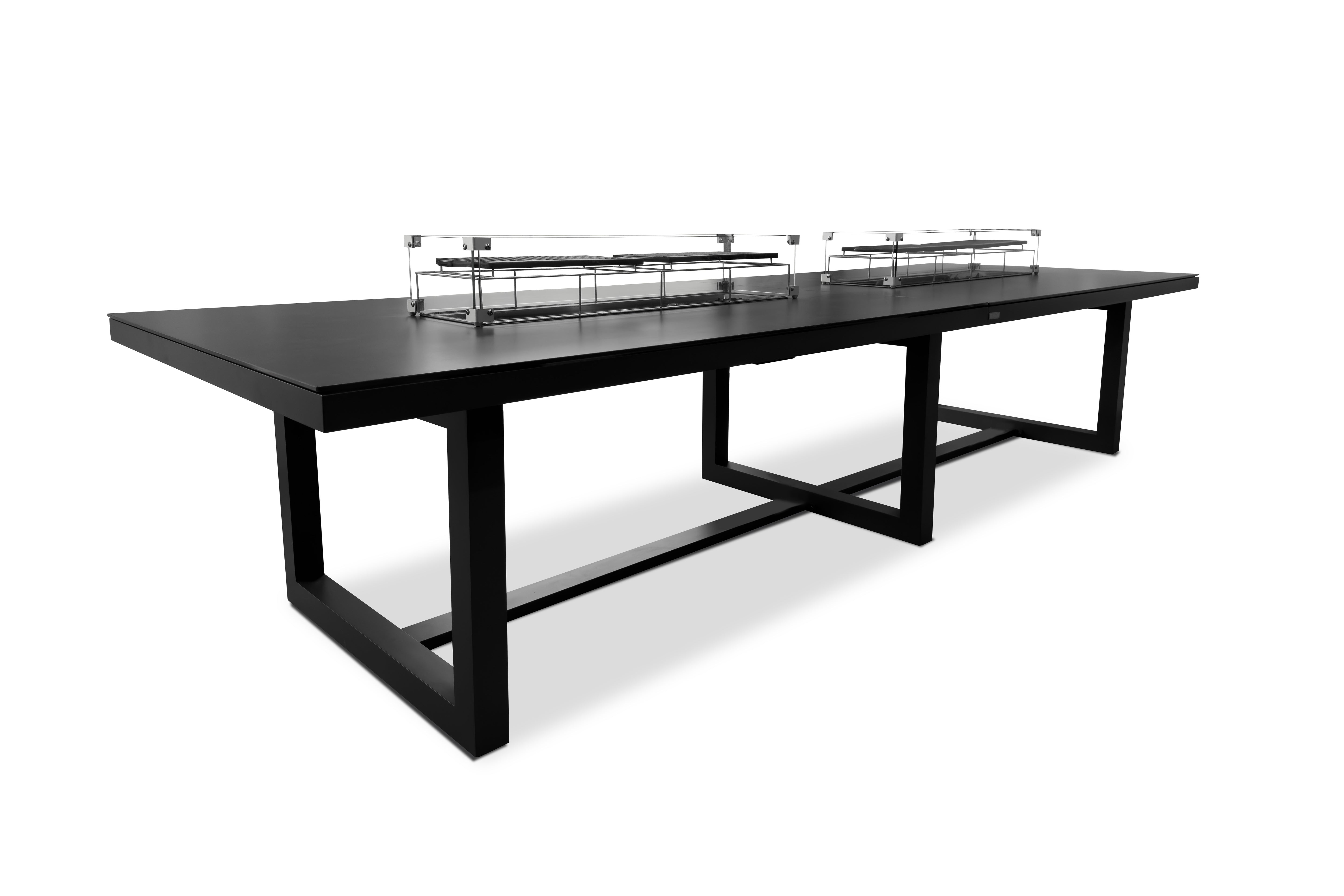 12 SEAT RECTANGLE TABLE WITH FIRE PIT