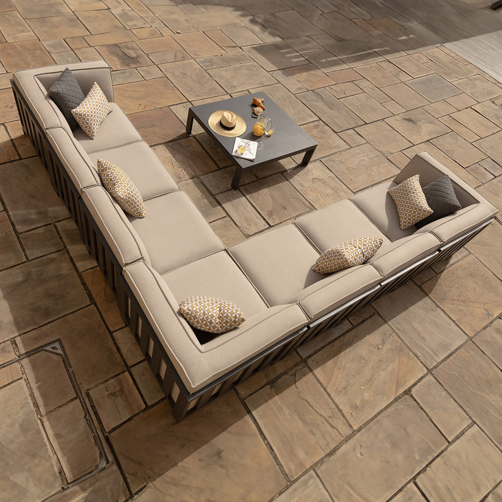 Maze Outdoor - Palma Large Corner Sofa Set with square coffee table