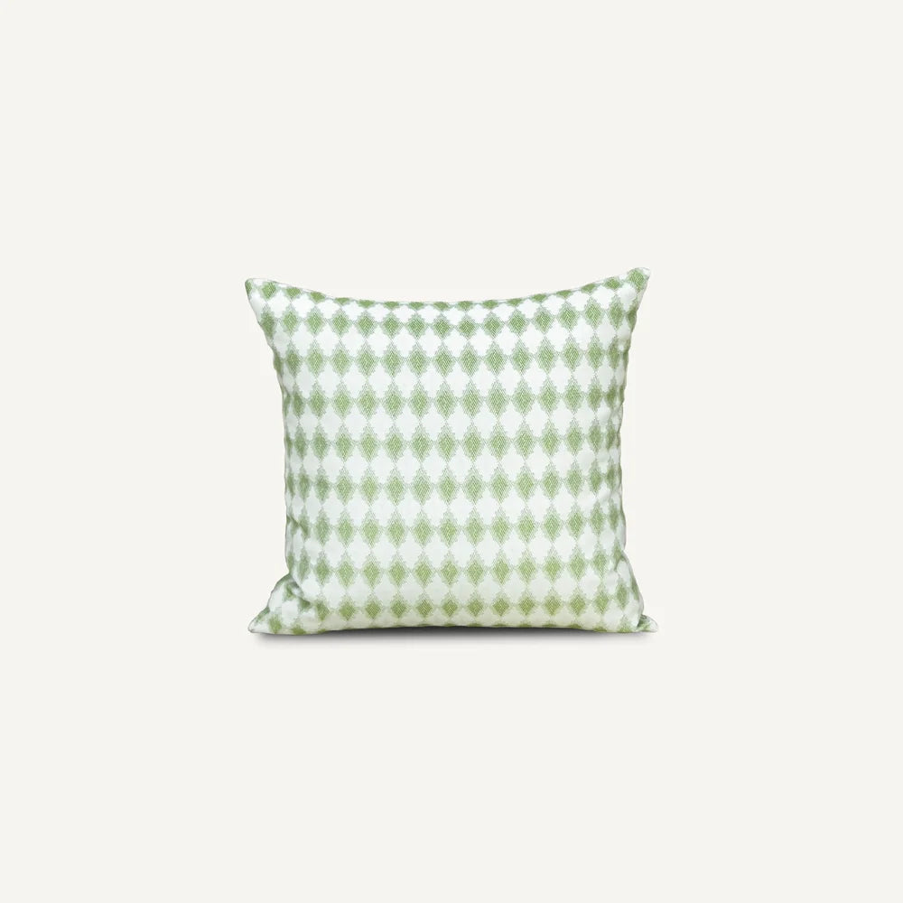 Green Diamond Pattern Outdoor Cushion