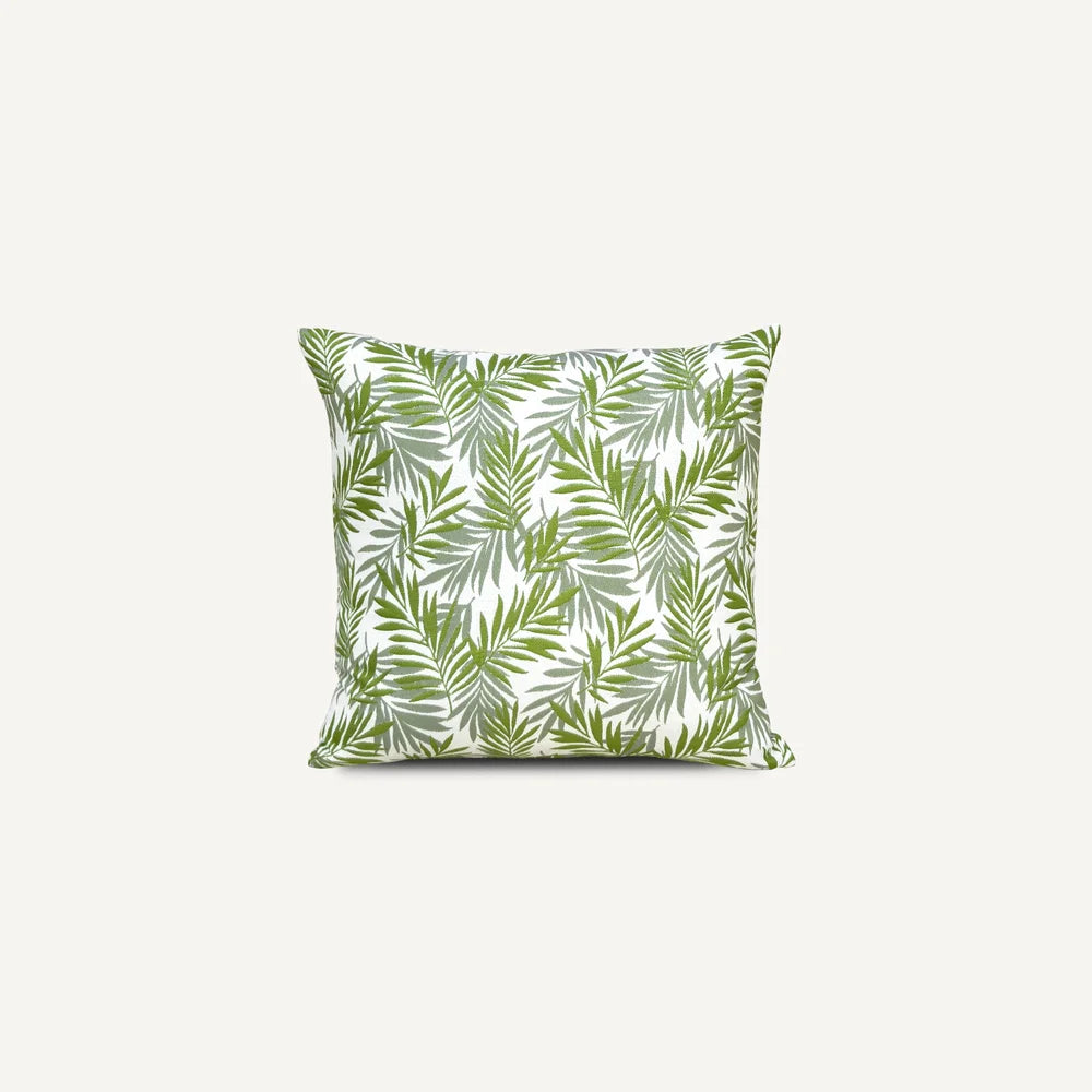 Green Leaf Pattern Outdoor Cushion