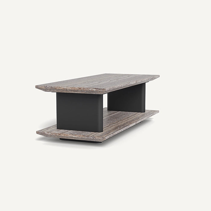 SAINT TROPEZ STONE RECTANGLE SIDE TABLE