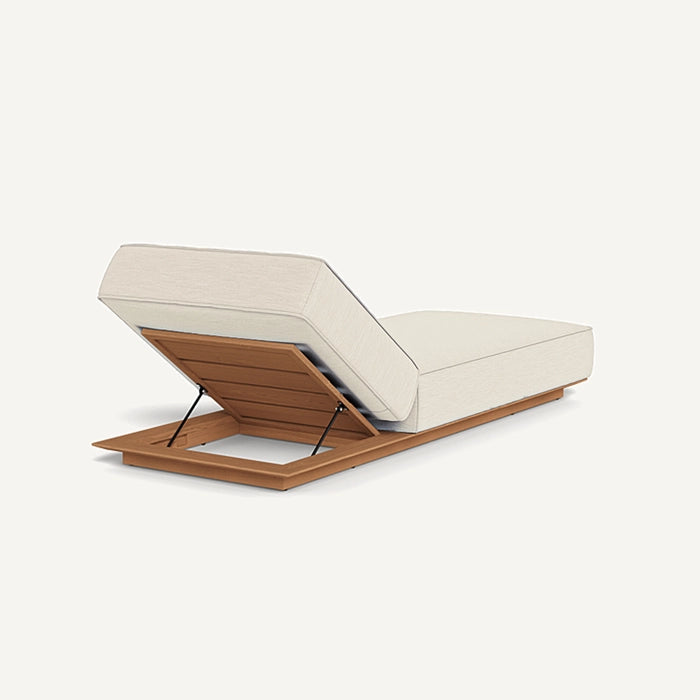 SAINT TROPEZ TEAK SUN LOUNGER