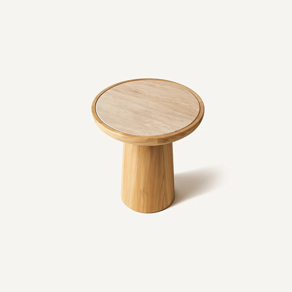 SERENA TEAK ROUND SIDE TABLE