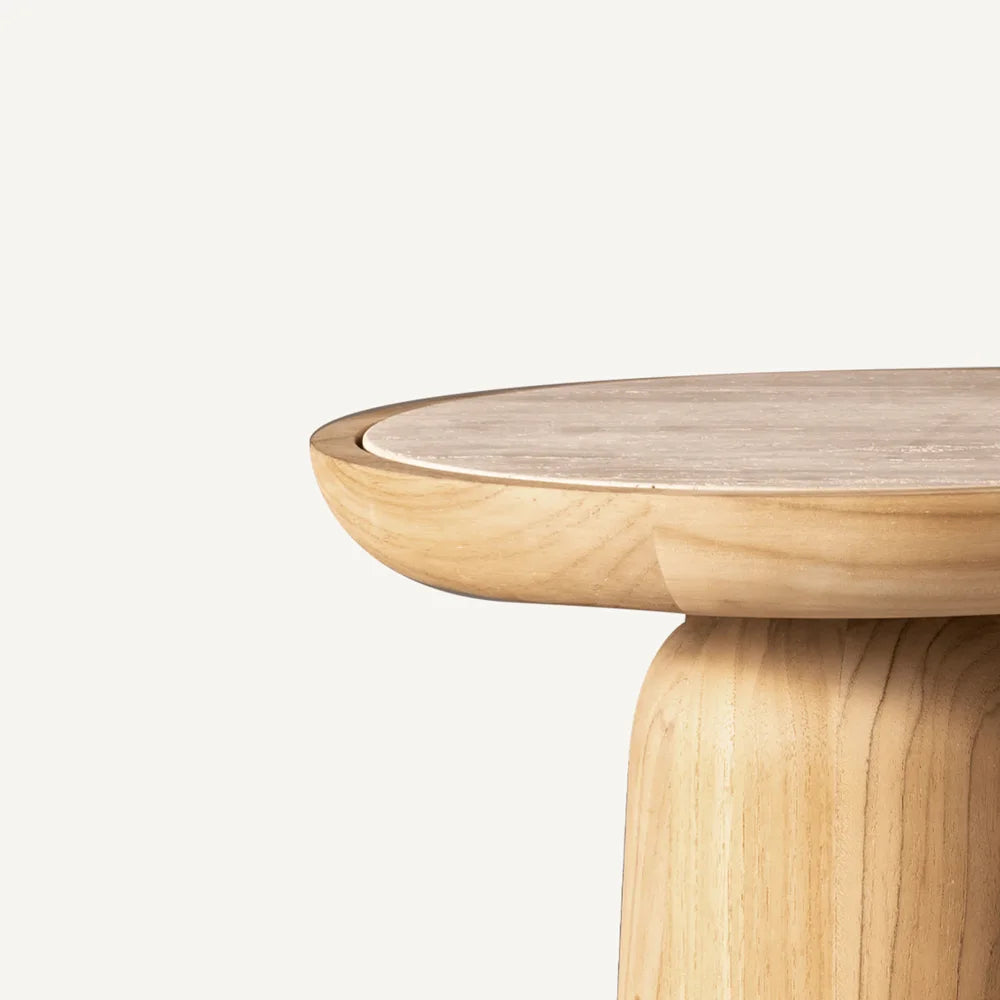 SERENA TEAK ROUND SIDE TABLE