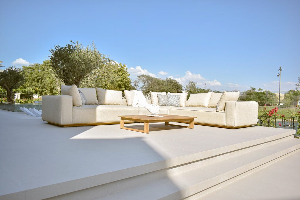 SAINT-TROPEZ (TEAK) - CORNER SOFA SET -  LAYOUT 1