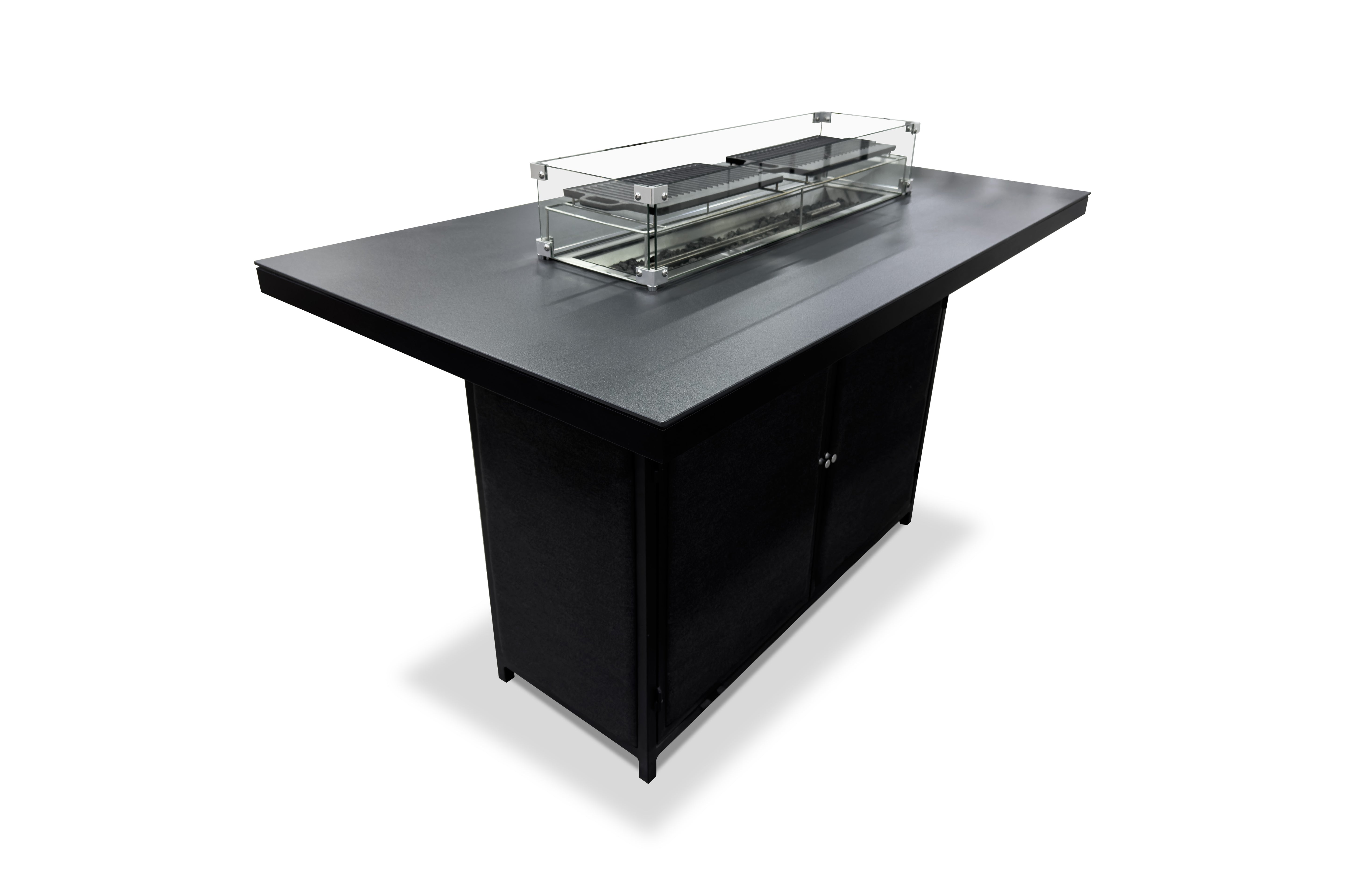 6/8 SEAT RECTANGULAR FIREPIT BAR TABLE