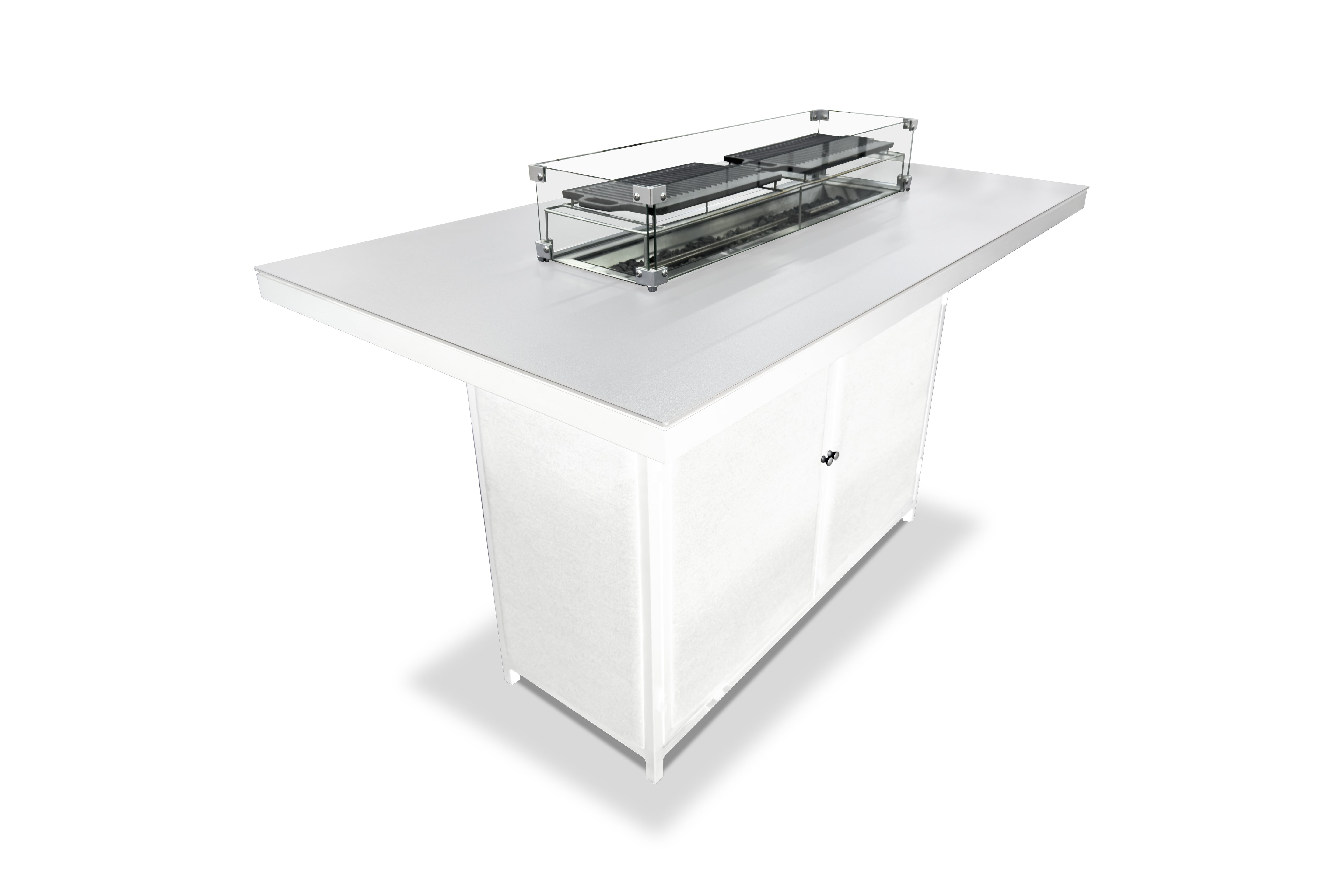 6/8 SEAT RECTANGULAR FIREPIT BAR TABLE