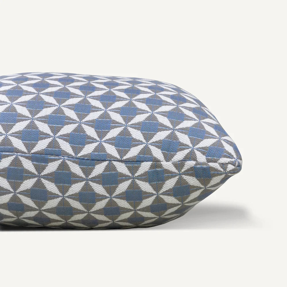 Blue Diamond Pattern Outdoor Cushion
