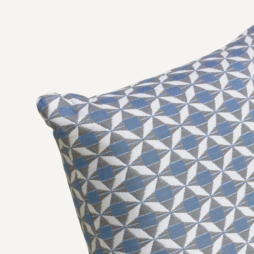 Blue Diamond Pattern Outdoor Cushion