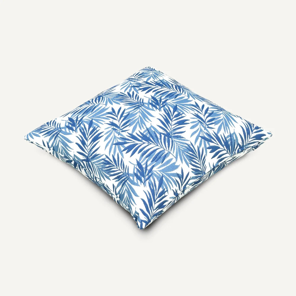Blue Leaf Pattern Outdoor Cushion