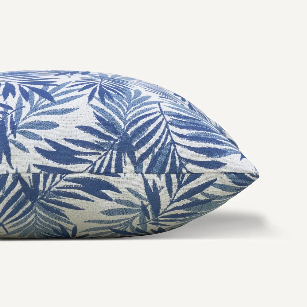 Blue Leaf Pattern Outdoor Cushion