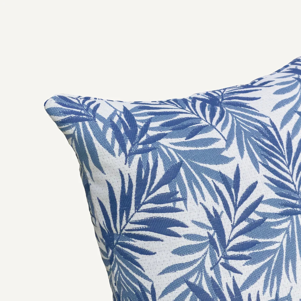Blue Leaf Pattern Outdoor Cushion