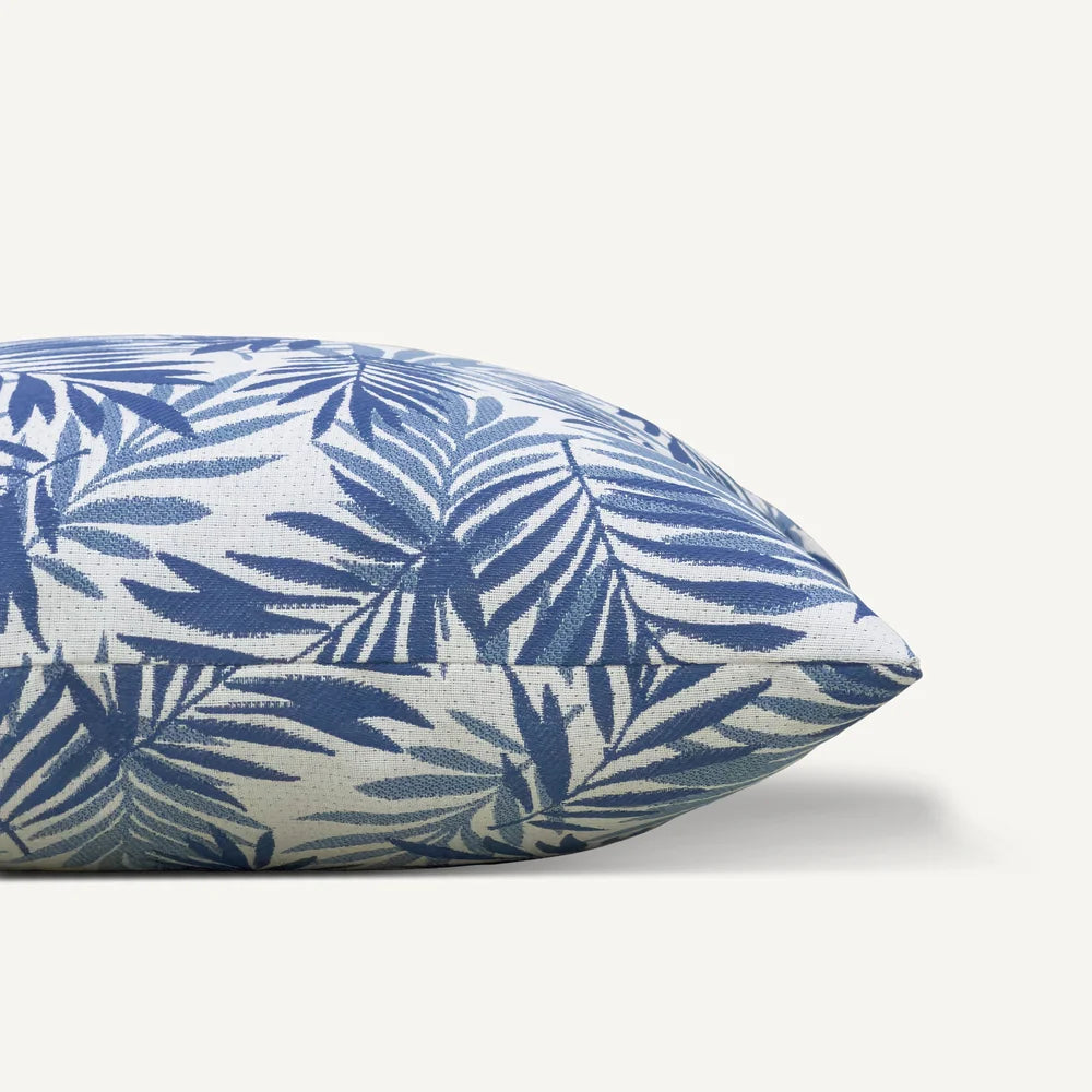 Blue Leaf Pattern Outdoor Cushion