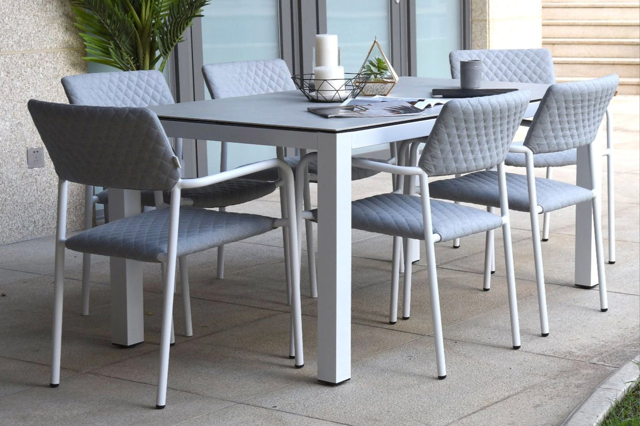 Maze Outdoor Fabric Bliss 6 Seat Rectangular Dining Set