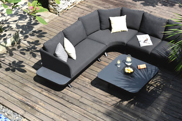 charcoal black Cove outdoor Corner Sofa dubai uae