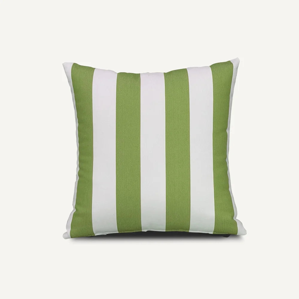 Green Stripe Pattern Outdoor Cushion