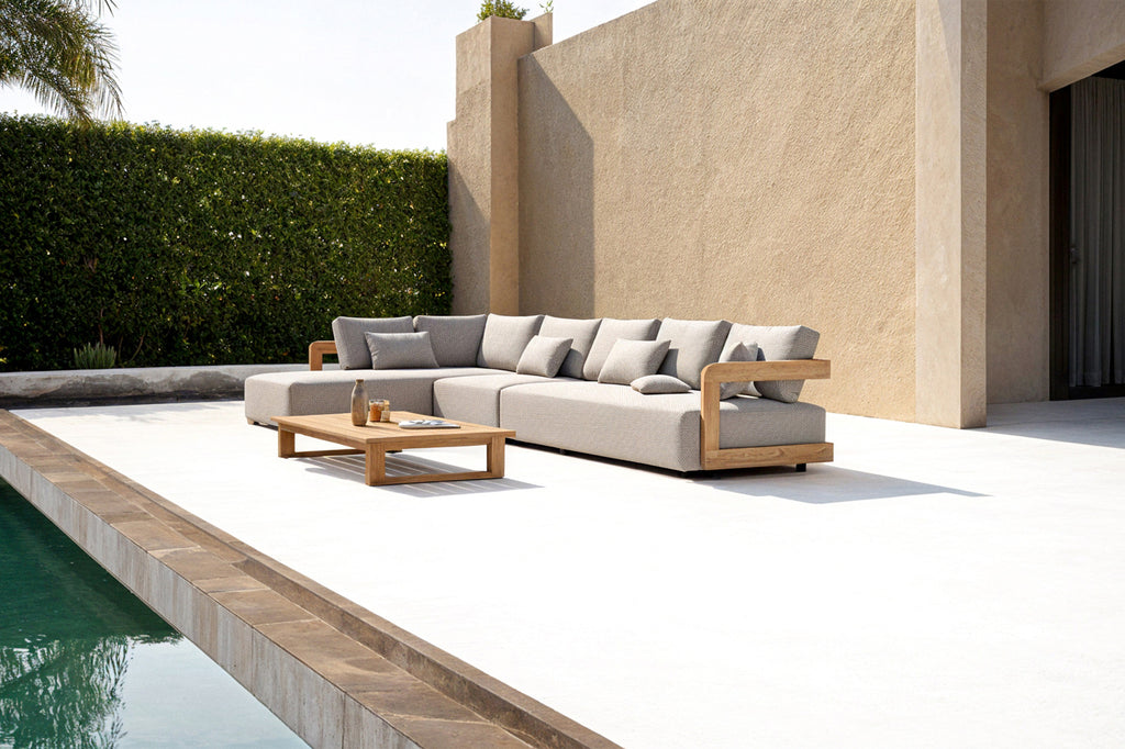 Maze Outdoor - Mykonos Chaise Corner Sofa Set