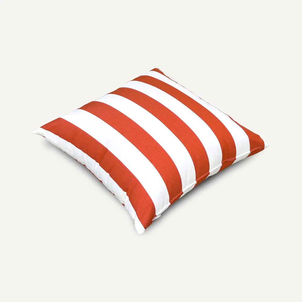Orange Stripe Pattern Outdoor Cushion