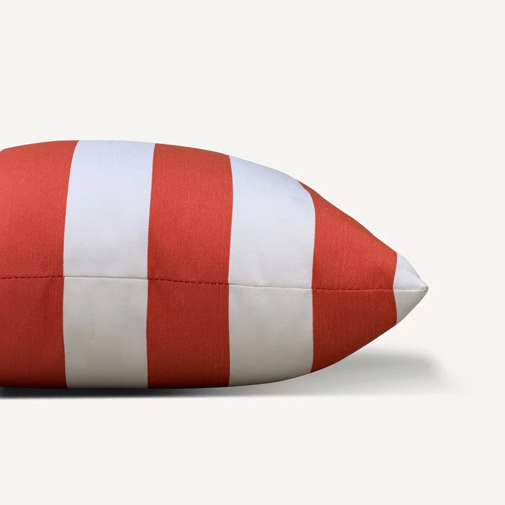 Orange Stripe Pattern Outdoor Cushion