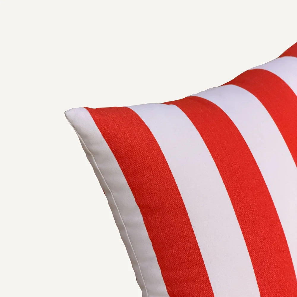 Orange Stripe Pattern Outdoor Cushion