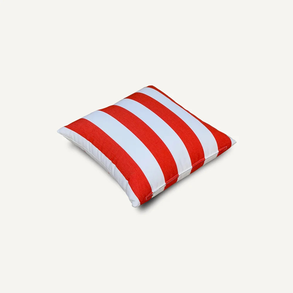 Orange Stripe Pattern Outdoor Cushion