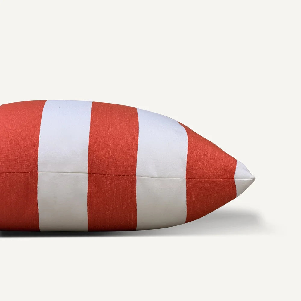 Orange Stripe Pattern Outdoor Cushion
