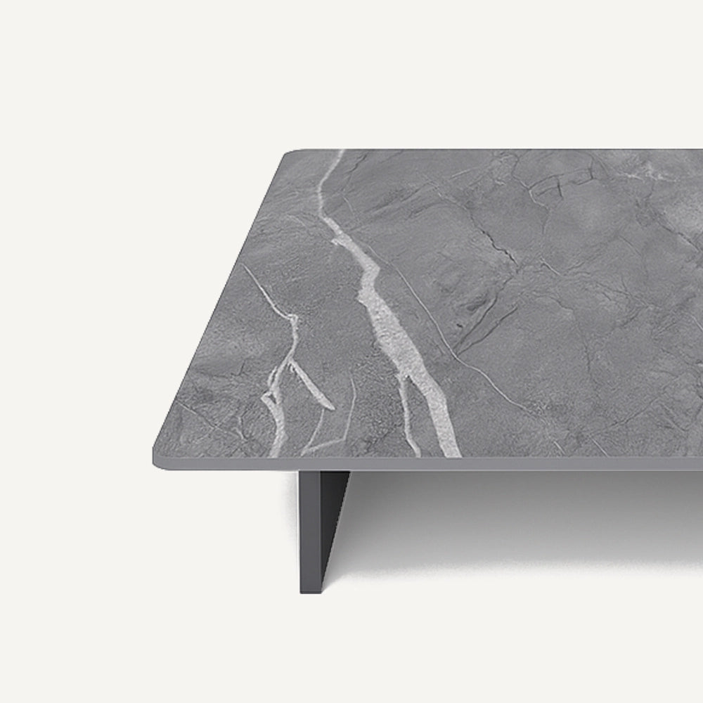 SANTORINI SINTERED STONE SQUARE COFFEE TABLE