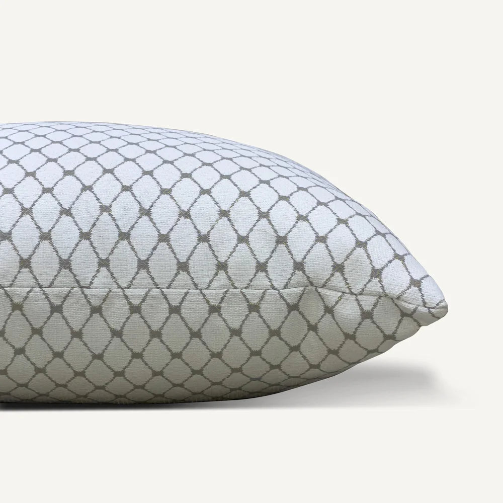 White Diamond Pattern Outdoor Cushion