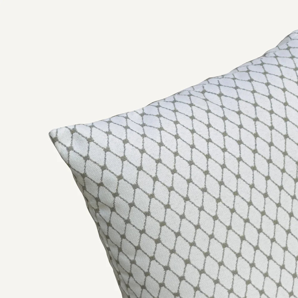 White Diamond Pattern Outdoor Cushion