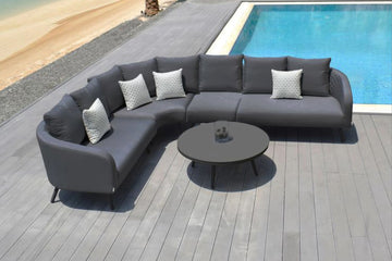 dark grey charcoal Corner outdoor Sofa dubai uae 