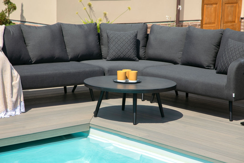 dark grey charcoal Corner outdoor Sofa dubai uae side 