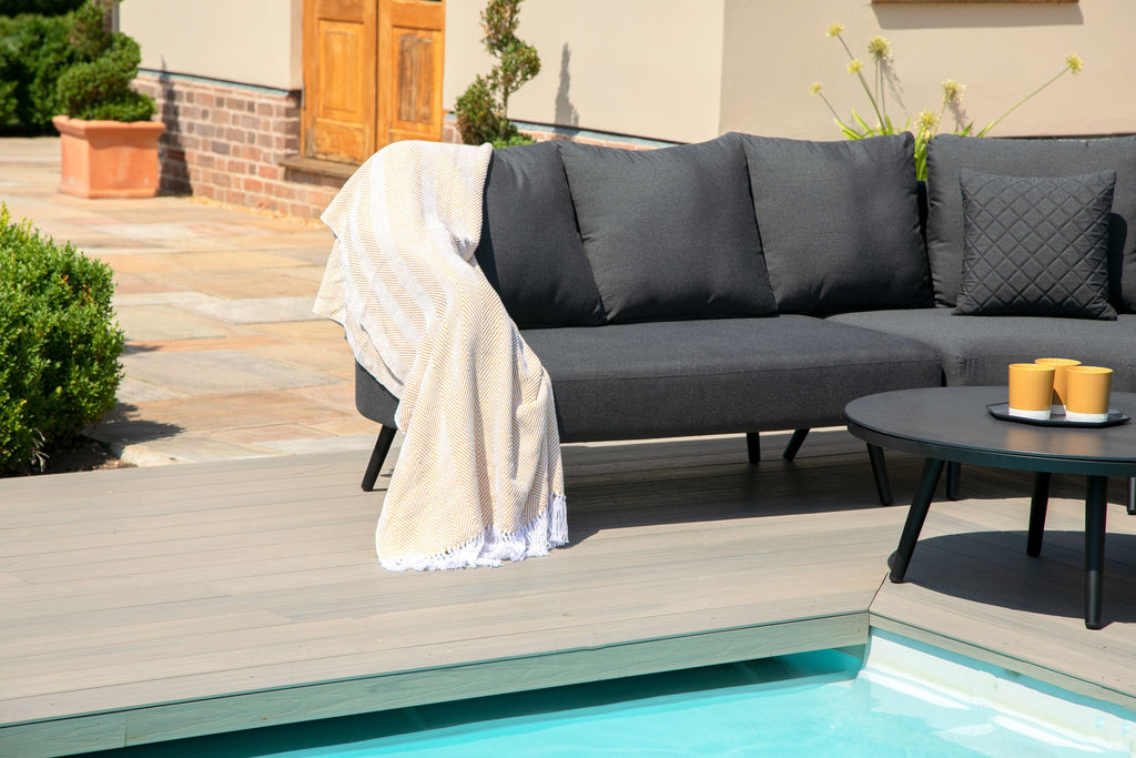 dark grey charcoal Corner outdoor Sofa dubai uae lifestyle