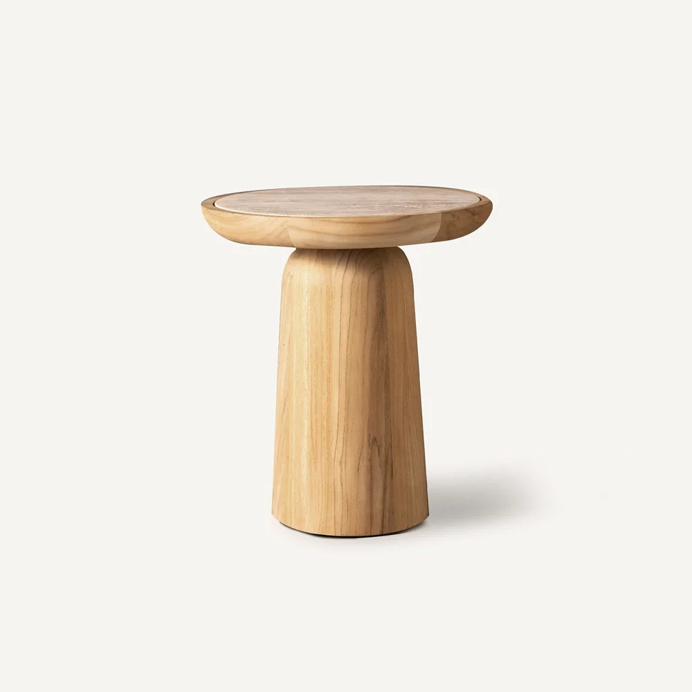 SERENA TEAK ROUND SIDE TABLE